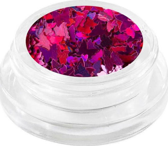 UpLac Butterflies Holo 07 Glitzersteine für Nägel in Rot Farbe