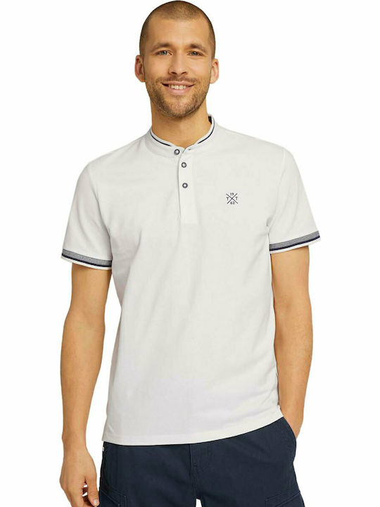 Tom Tailor Herren T-Shirt Kurzarm Off White