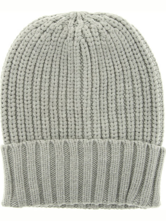 Beanie Frauen Beanie mit Rippstrick Light Grey