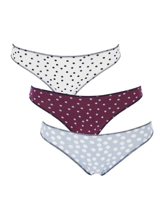 Women's Slip 3Pack Light Blue/Purple/Ciel