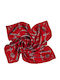 Μαντήλι Γυναικείο Σατέν Κόκκινο Εμπριμέ τετράγωνο 50εκ. x 50εκ