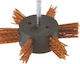 Wolfcraft 1512000 Bohrbürste aus Nylon für Bohrmaschine 100mm