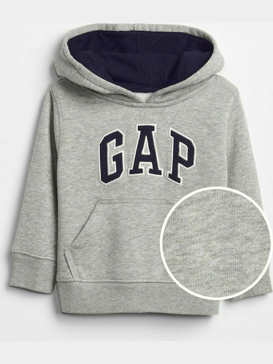 GAP Kids Sweatshirt with Hood and Pocket Gray