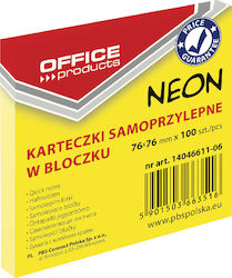 Office Point Αυτοκόλλητα Χαρτάκια σε Κύβο Κίτρινα 7.6x7.6εκ.
