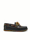 Men's Leather Boat Shoes Blue
