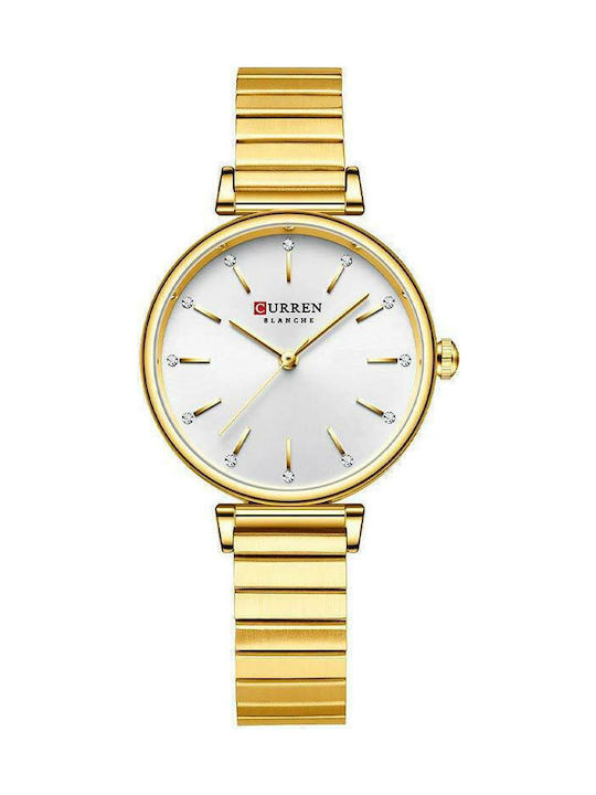 Curren Women's Watch with Gold Metal Bracelet
