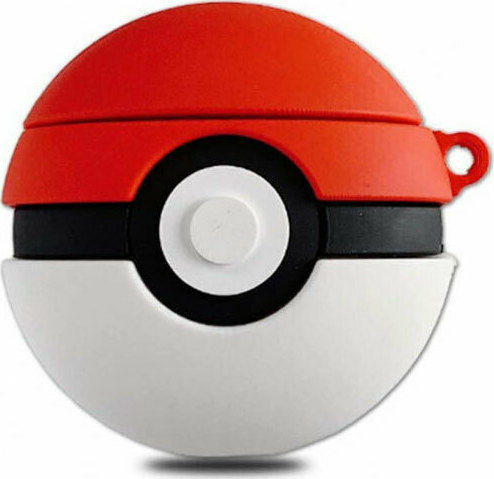 Silikon Pokeball mit Haken Hülle Silikon White / Red für Apple AirPods 1 / AirPods 2