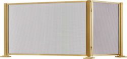 Zogometal Metallic Fireplace Screen with 2 Pane...