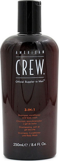 American Crew 3 In 1 Sport Edition Σαμπουάν για Όλους τους Τύπους Μαλλιών 250ml