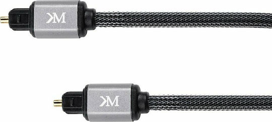Kruger & Matz Optical Audio Cable TOS male - TOS male Μαύρο 1m (KM0319)