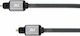 Kruger & Matz Optical Audio Cable TOS male - TOS male Μαύρο 1.5m (KM0320)