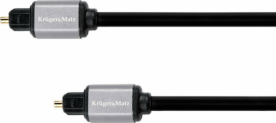 Kruger & Matz Optical Audio Cable TOS male - TOS male Μαύρο 0.5m (KM1219)