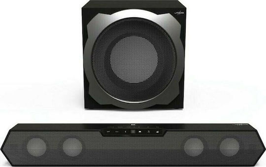 HAMA uRage SoundZbar Безжични компютърни тонколони Компютърни тонколони 2.1 с Bluetooth и мощност 100W в Черен цвят