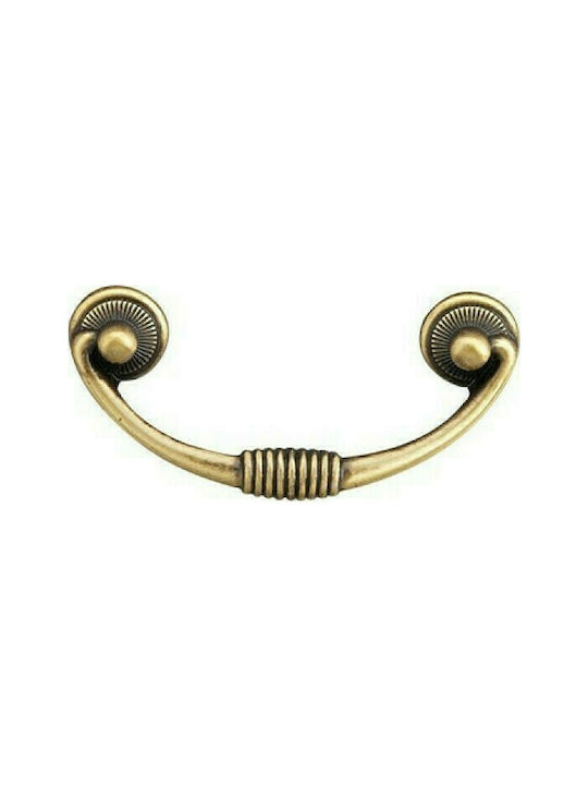 Viobrass 3212 Antique Handle Furniture made of Metallic in Bronze Color 83mm (Center Distance 64mm) 3212XX 1pcs