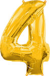 Μπαλόνι Foil Χρυσό Νούμερο 4 102x83cm