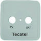 Tecatel TCP-02 Κάλυμμα Διακόπτη σε Λευκό Χρώμα 12.004.0014