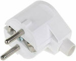 Male Schuko Plug Corner White