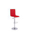 Hocker Bar mit Rückenlehne Mit Kunstleder bezogen Nexus Red 1Stück 40x38x95cm HM209.04