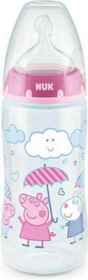 Nuk Plastikflasche First Choice Plus Temperature Control Peppa Pig Gegen Koliken mit Silikonsauger für 6-18 Monate Pink 300ml 1Stück 10.741.069