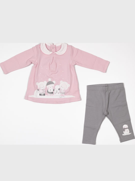 Kids' Set with Leggings Winter 2pcs Pink
