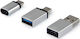 Equip Konverter USB-A / Micro-USB männlich zu USB-A / Micro-USB weiblich Silber 3Stück 133475