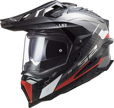 LS2 MX701 TITANIUM RED Motorradhelm Ein-Aus ECE 22.05 46701 61 08