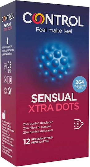 Control Feel Make Feel Προφυλακτικά Sensual Xtra Dots 12τμχ 54mm Natural