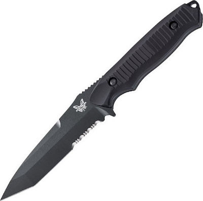 Benchmade Nimravus Knife Black with Blade made of Steel in Sheath