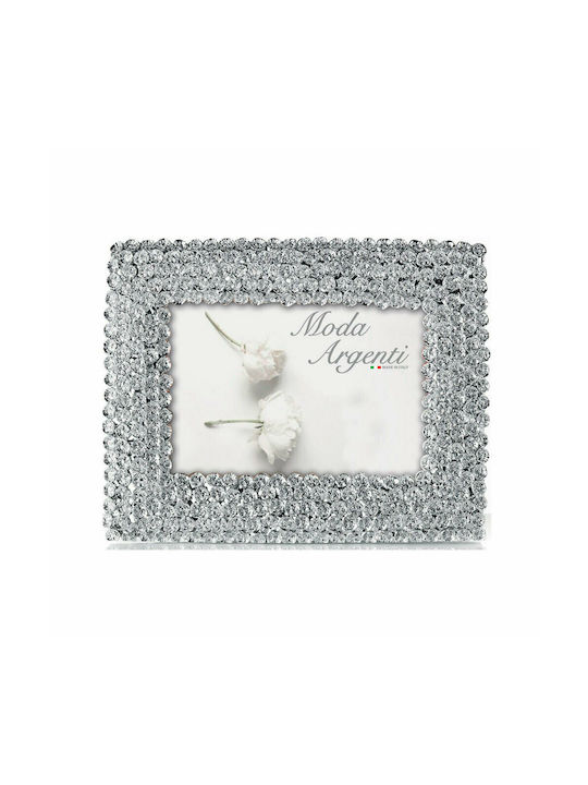 Moda Argenti Metallic Silver Photo Frame with Z...