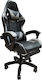 Gaming Relax Artificial Leather Gaming Chair with Footrest Gray