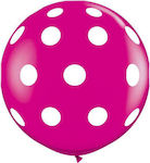 Set of 2 Balloons Latex Pink Round Fuchsia