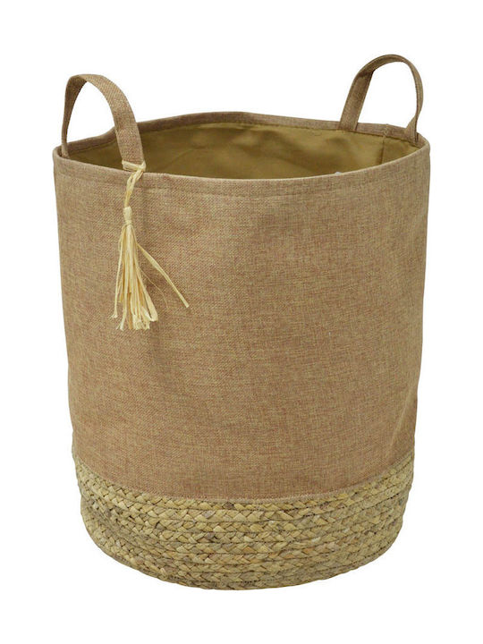 Ankor Decorative Basket Fabric with Handles Beige 34x34x38cm