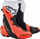 Alpinestars Supertech R Belüftete Männer Reitstiefel Motorrad Schwarz/Weiß/Rot Fluoreszierend