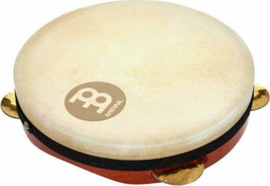 Meinl Tamburin Shell-tuned Ziegenleder Pandeiro 10 Zoll mit Natürlich Leder