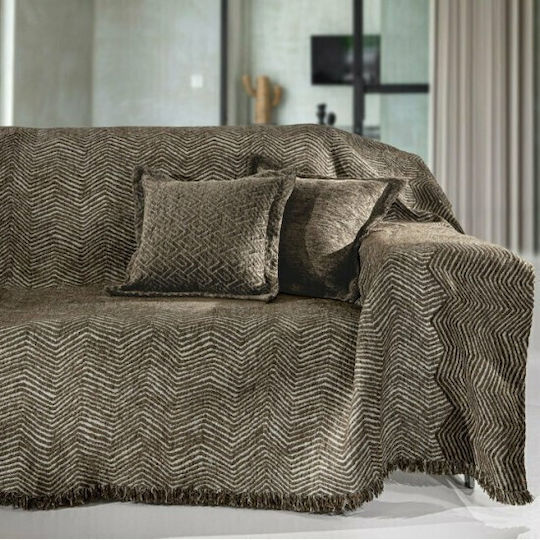 Guy Laroche Vento Cuverturi Pentru Canapea De Fotoliu 2 Fețe Șenilă 180x150cm Wenge