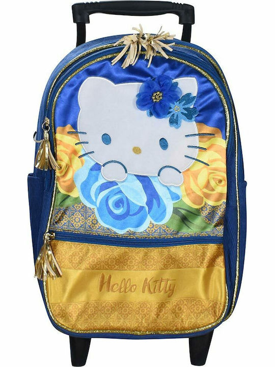 Sunce Hello Kitty Σχολική Τσάντα Τρόλεϊ Δημοτικού Πολύχρωμη με Θήκη για Παγούρι 16lt