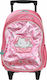 Hello Kitty Hello Kitty School Bag Trolley Elementary, Elementary Pink with Water Bottle Holder 16Liters
