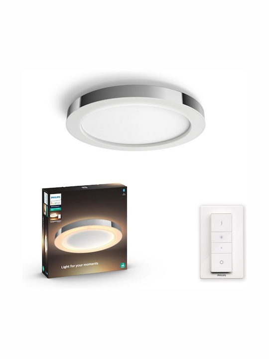 Philips Hue Adore Στρογγυλό Εξωτερικό LED Panel Ισχύος 27W με Ψυχρό Λευκό Φως 40.7x40.7εκ.