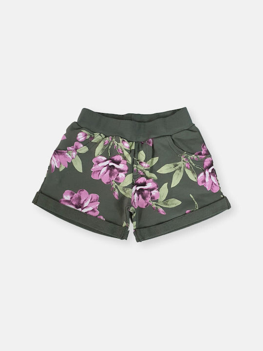 Trax Șort/Salopetă Copii din Material Textil Kaki