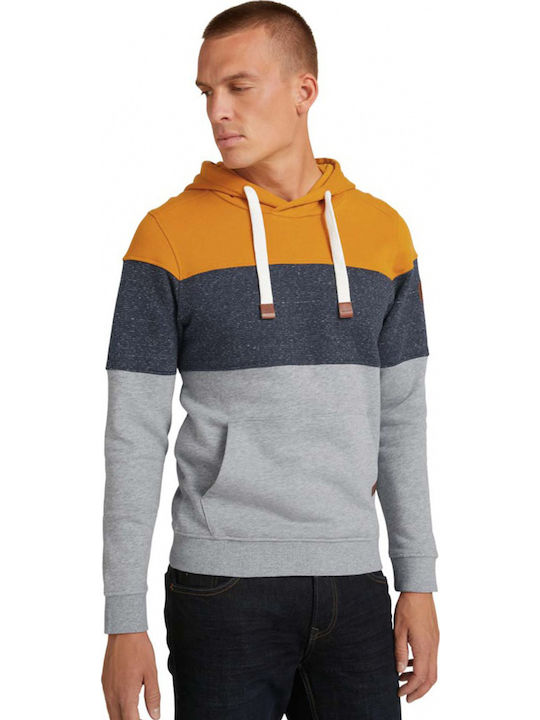 Tom Tailor Суитшърт с Качулка Yellow / Blue / Gray