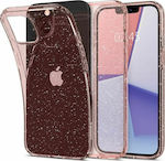 Spigen Liquid Crystal Glitter Umschlag Rückseite Silikon Rosa (iPhone 13 Mini) ACS03313