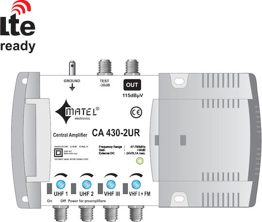 Matel Electronics CA430 2UR Central Amplifier Satellite 20-006-0022