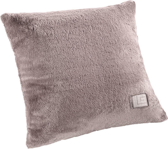 Guy Laroche Διακοσμητική Μαξιλαροθήκη Crusty από Γούνα Old Pink 60x60εκ.