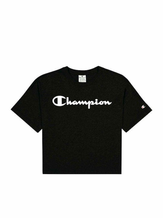 Women's Summer Crop Top Cotton Short Sleeve Black
