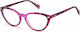 Polaroid Plastic Eyeglass Frame Cat Eye Purple ...