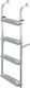 Lalizas 4 Steps Folding Boat Ladder Folding Stainless Steel Ladder with 4 Steps