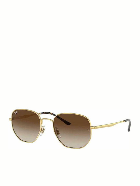 Ray Ban Unisex Ochelari de soare cu Auriu Cadru și Maro Degradati