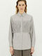 Dorotea Women's Striped Long Sleeve Shirt Khaki