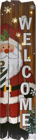 Iliadis Illuminated Christmas Wooden Figure Sign Red Height 90cm