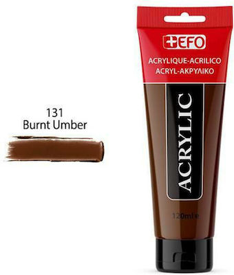 +Efo Acrylic Acrylic Paint Set in Brown color 131 Burnt Umber 120ml 1pcs 389131